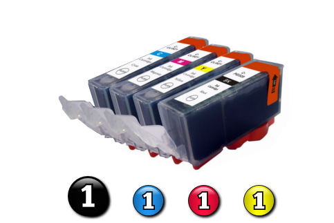 4 Pack Combo Compatible HP564XL (1BK/1C/1M/1Y) ink cartridges